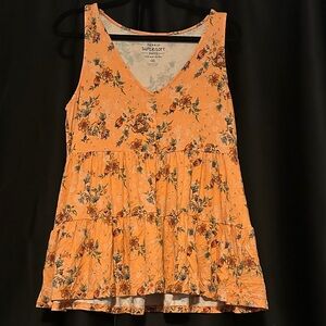 Torrid Floral Orange Tank Top